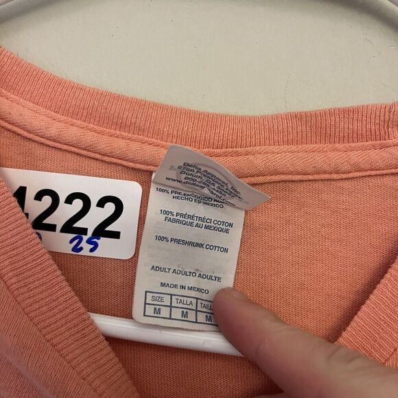 Girl Power Coral Pink USA Patriot America T Shirt M Women's Delta Pro Weight - Picture 4 of 8